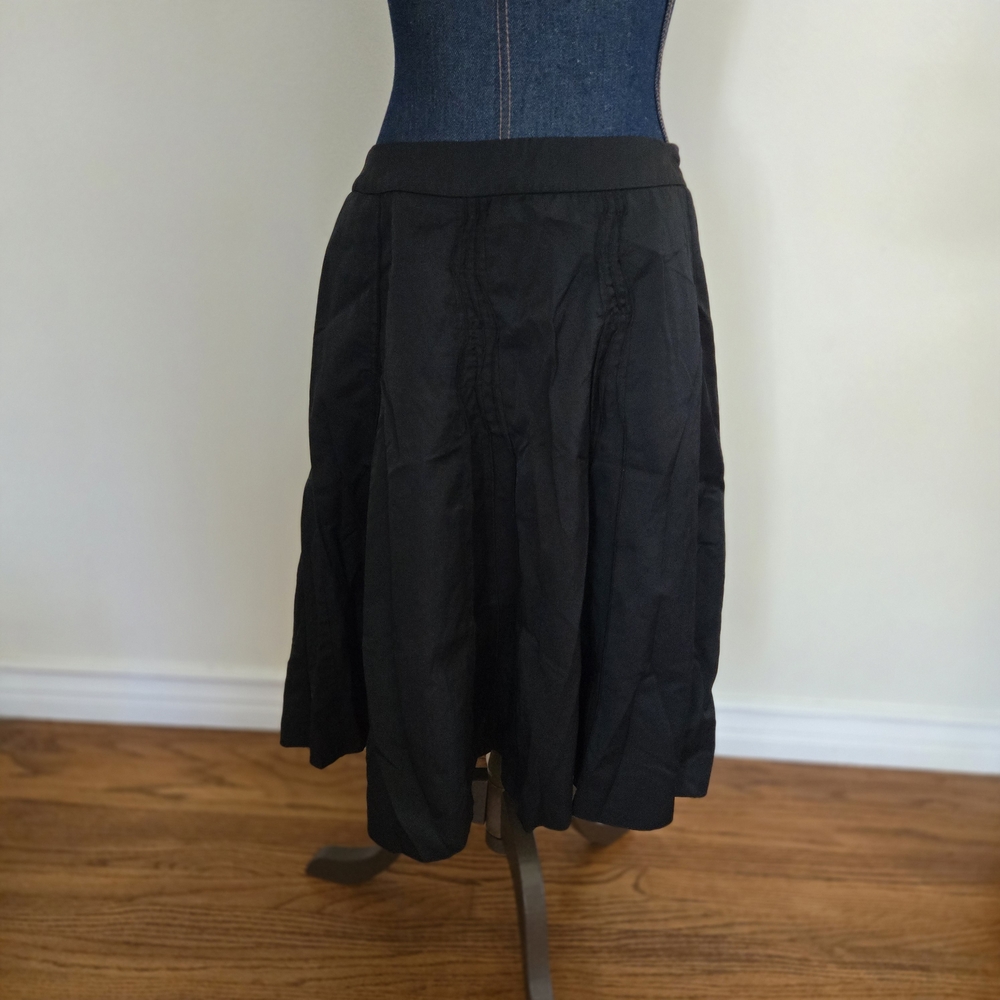 Tribal Black Ruched Bubble Midi Skirt
